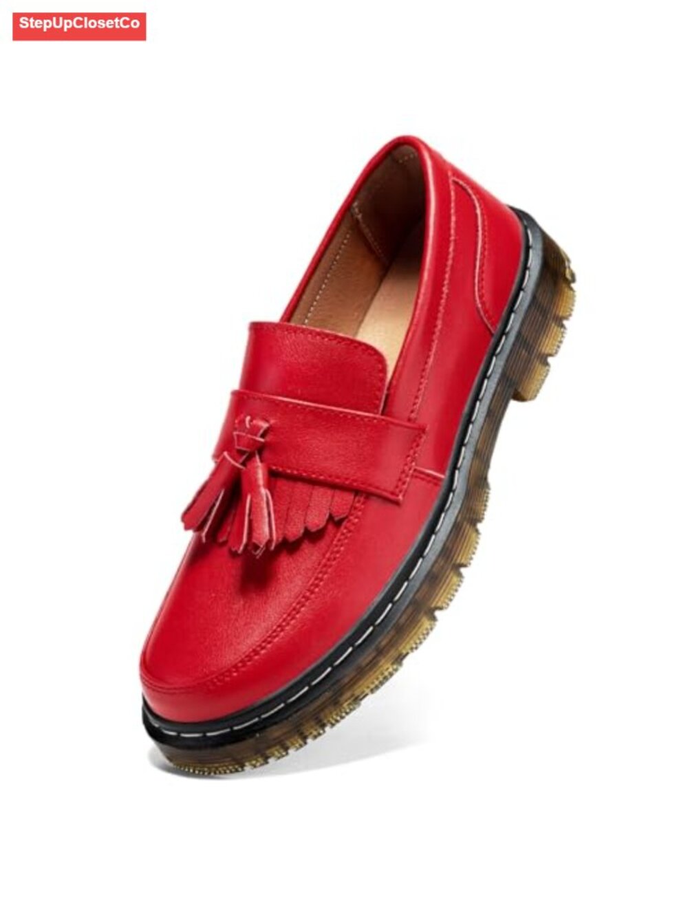 Women's Classic Platform Chunky Loafer Comfortable Business Casual Slip On Shoes